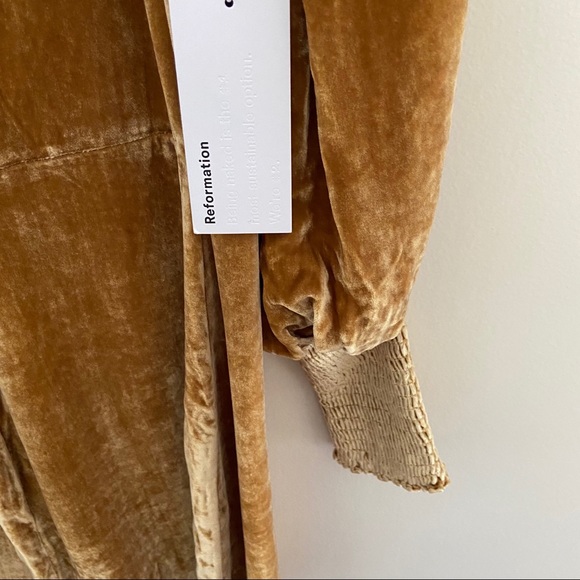 Reformation Boheme Long Sleeve Velvet Wrap Dress - Picture 13 of 16